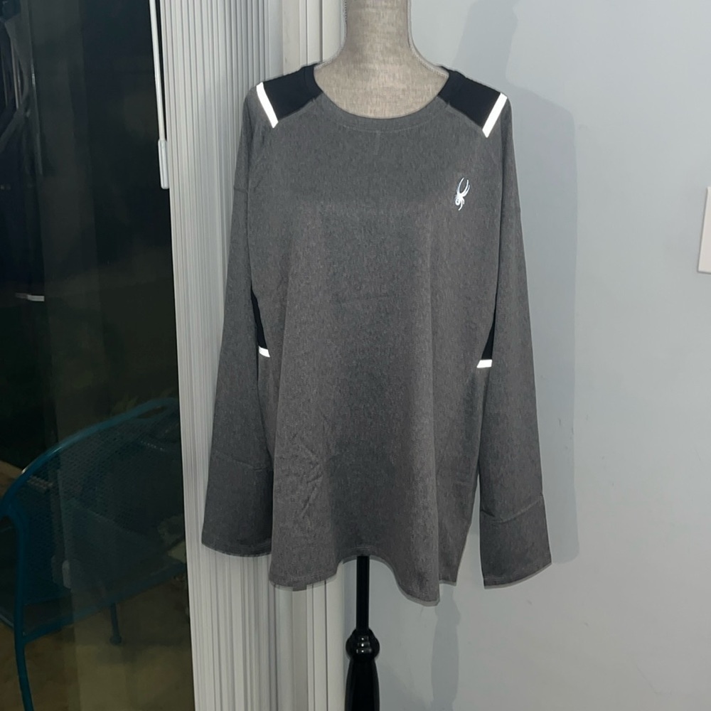 NWT Spyder Men’s Active Long Sleeve Shirt Charcoal Heather Black Size XXL
NWT